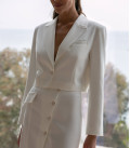 Valerie suit with jacket and skirt milk