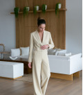 Valerie suit with jacket and trousers cream