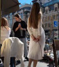 Ажурна сукня з відкритою спиною біла Lu.for.U