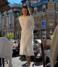Ажурна сукня з відкритою спиною біла Lu.for.U