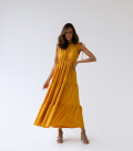 Ruffle dress mustard