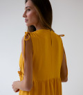 Ruffle dress mustard
