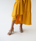 Ruffle dress mustard