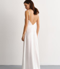 White dress Swan made of natural silk and viscose