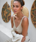 Top bustier beige