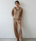 Pants of a free style caramel