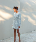 Dress with a floral print mini Gray + Milk
