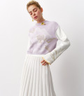 Jumper with an active print Flower lavender