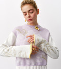 Jumper with an active print Flower lavender