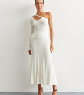 Ariel A-line midi skirt milk