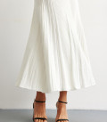 Ariel A-line midi skirt milk