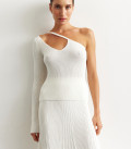 Ariel A-line midi skirt milk