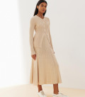 Este-Ariel ribbed suit with skirt and jumper cream