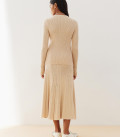 Este-Ariel ribbed suit with skirt and jumper cream