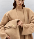 Cardigan kimono made of fluffy yarn Amber caramel