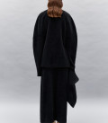 Cardigan kimono made of fluffy yarn Amber black