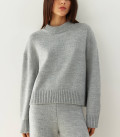 Straight cut trousers with cuffs Nidea gray