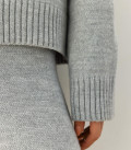 Straight cut trousers with cuffs Nidea gray