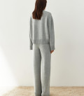Straight cut trousers with cuffs Nidea gray