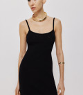 Viscose dress with thin straps Solo black