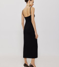 Viscose dress with thin straps Solo black