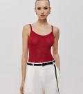 Viscose body with thin straps Celine red