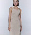 Midi dress with accent straps Athena cream