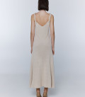 Midi dress with accent straps Athena cream