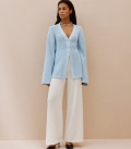 Silhouette cardigan with buttons Alice light blue