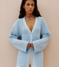 Silhouette cardigan with buttons Alice light blue