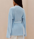 Silhouette cardigan with buttons Alice light blue