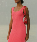 Silhouette midi dress Linda coral