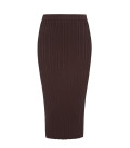 Set of midi skirt and top with ties Hannah chocolate