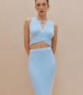 Top with ties Hannah light blue