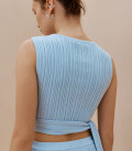 Top with ties Hannah light blue