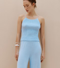Брюки вільного фасону блакитні