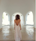 Sundress with open back Marella cream