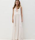 Sundress with ruffles Laura complete with top pearl