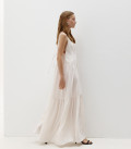 Sundress with ruffles Laura complete with top pearl