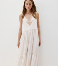Sundress with ruffles Laura complete with top pearl