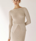 Chovnyk Silhouette jumper with a basque ivory