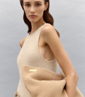 Сумка клатч з пухнастої пряжі Soft Clutch карамель