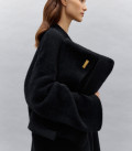 Сумка клатч з пухнастої пряжі Soft Clutch чорна