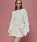 Сумка клатч з пухнастої пряжі Soft Clutch молоко