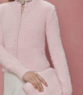 Сумка клатч з пухнастої пряжі Soft Clutch рожева