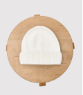 Hat with double cuff Tandem milk