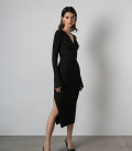 Dress with a slit black