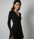 Dress with a slit black